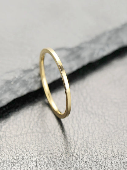 1Pc Simple and Slim Titanium Steel Ring, Unisex Joint Ring Jewelry Gift with 2Mm Polished Band Width