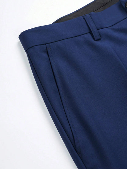 Manfinity Mode Men 1Pc Single Button Blazer & 1Pc Suit Pants