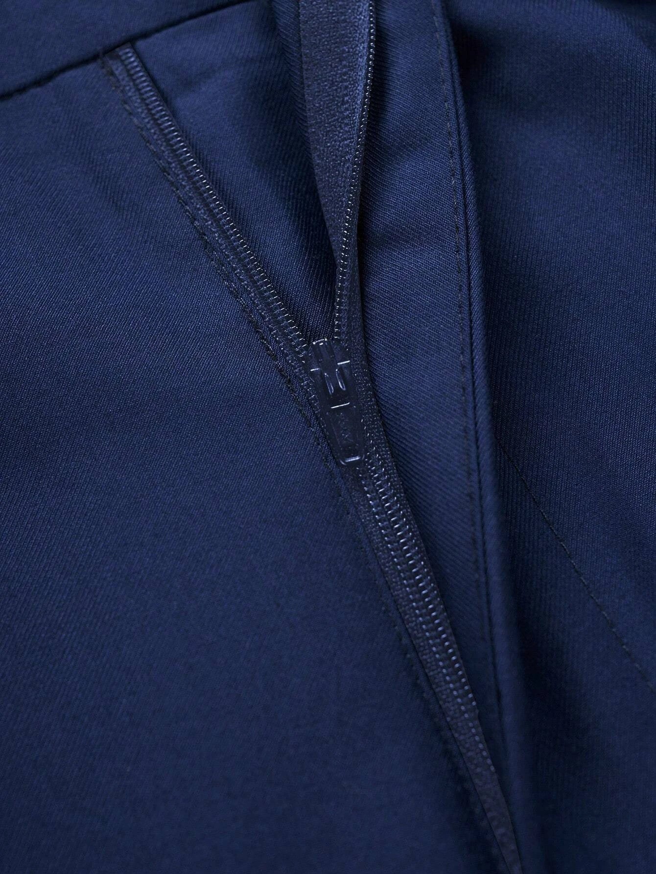 Manfinity Mode Men 1Pc Single Button Blazer & 1Pc Suit Pants