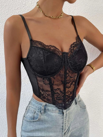 Chiquease 1Pc Lace Bustier Cami Top