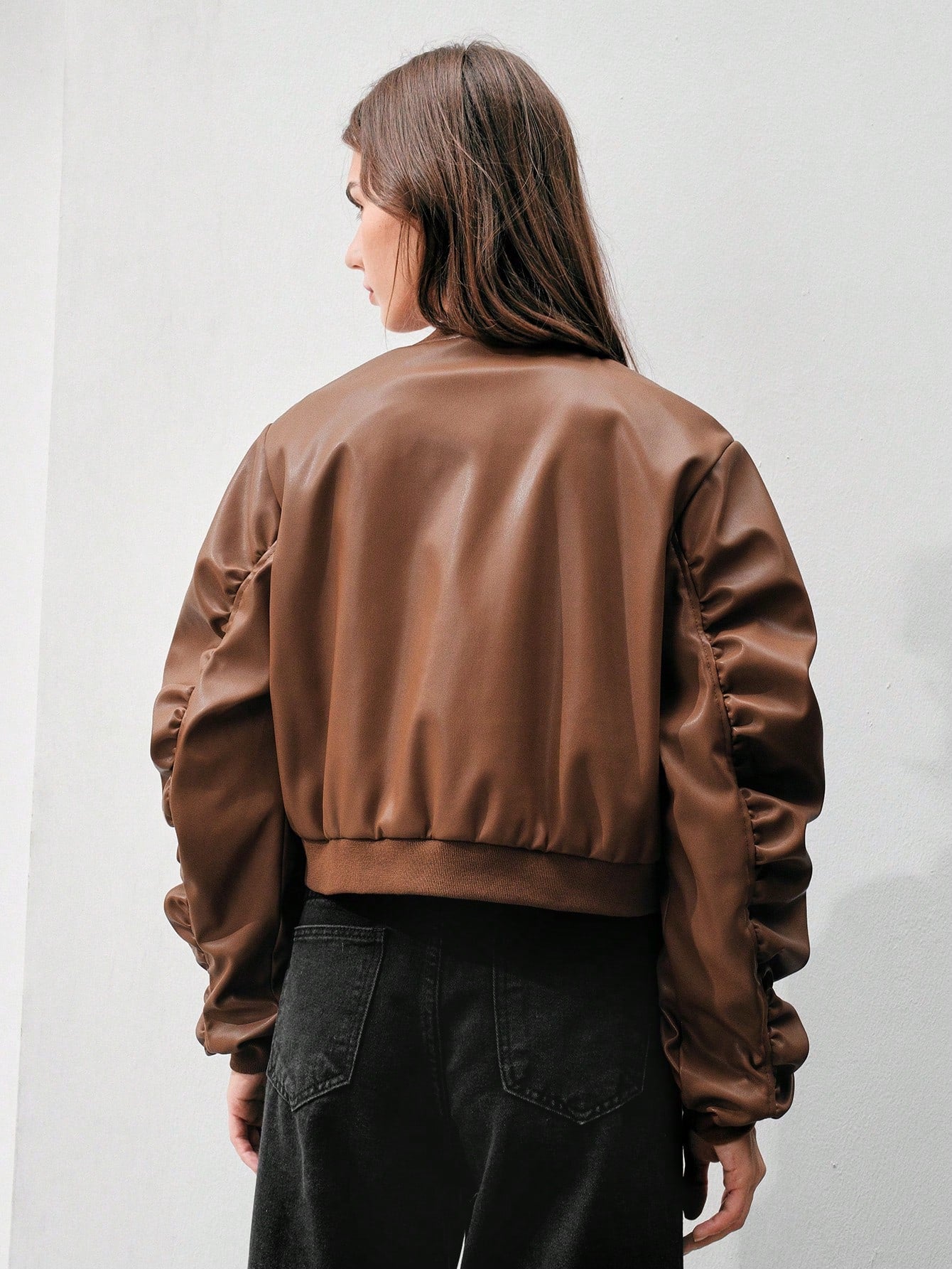 Anewsta Women'S Multi-Pocket Design Baseball Collar Jacket