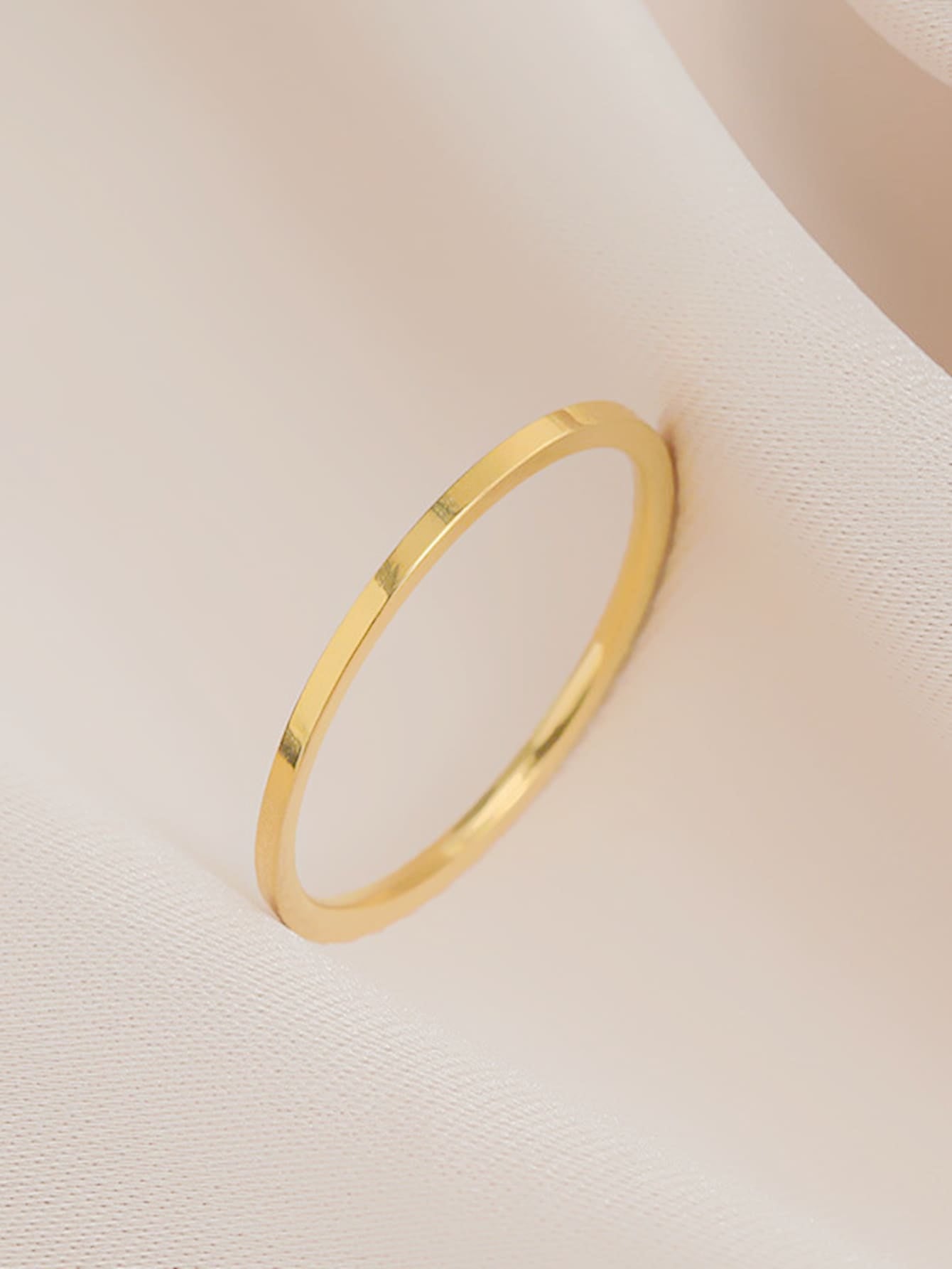 1Pc Simple and Slim Titanium Steel Ring, Unisex Joint Ring Jewelry Gift with 2Mm Polished Band Width