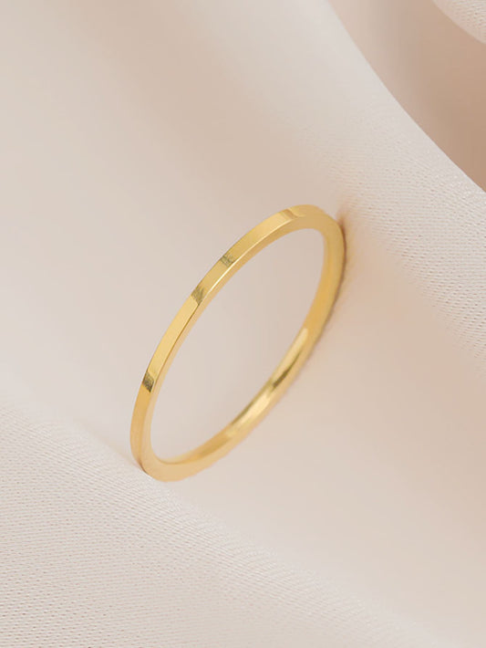 1Pc Simple and Slim Titanium Steel Ring, Unisex Joint Ring Jewelry Gift with 2Mm Polished Band Width