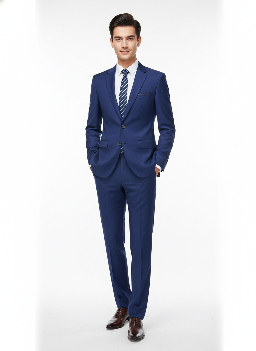 Manfinity Mode Men 1Pc Single Button Blazer & 1Pc Suit Pants