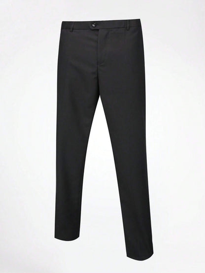 CLOUDSTYLE Men Flap Detail Blazer & Vest & Pants Suit Set